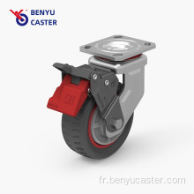 8inch lourds Pu Universal Caster avec freinage